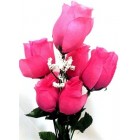 12 Fuchsia Roses 2 Stems Silk Bud Roses Centerpiece Flower Wedding Flower Bouquets 